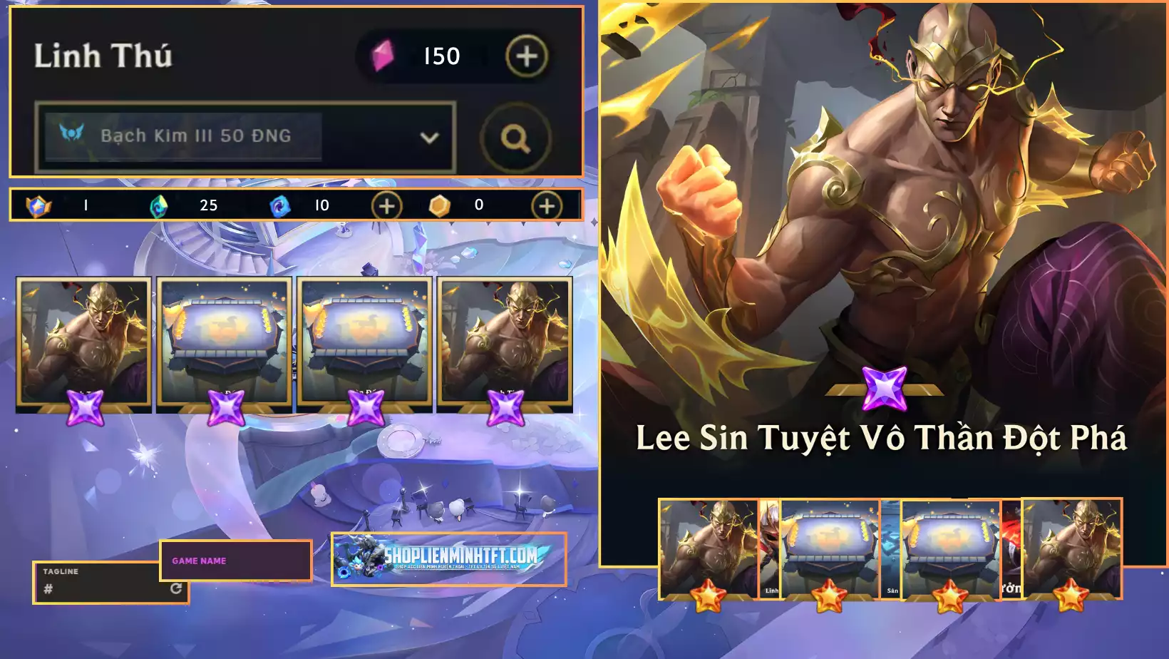 -Leesin Tuyệt Vô Thần Đột Phá + Sàn Tím